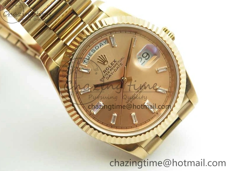 Good Copy Rolex Watches RG Popular RG Bracelet T on New 228239 BP Dial 2834 Markers Version 40mm RG Day-Date President Dial 904 A Crystal 0111